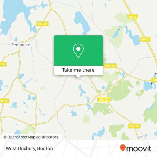 Mapa de West Duxbury