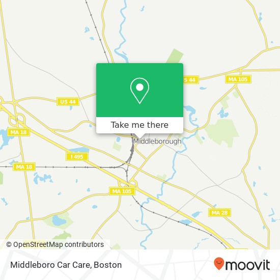 Middleboro Car Care map