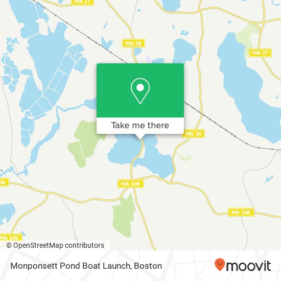 Mapa de Monponsett Pond Boat Launch