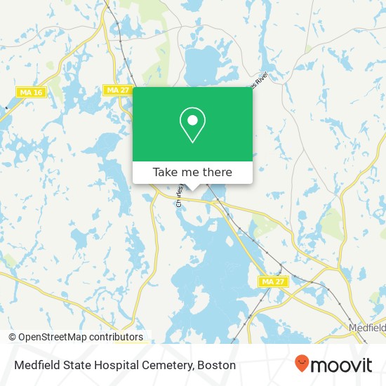 Medfield State Hospital Cemetery map