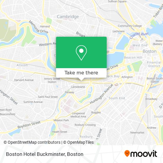 Mapa de Boston Hotel Buckminster