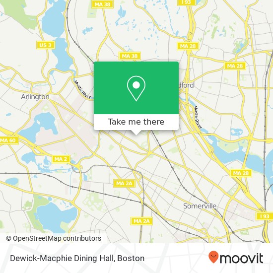 Mapa de Dewick-Macphie Dining Hall