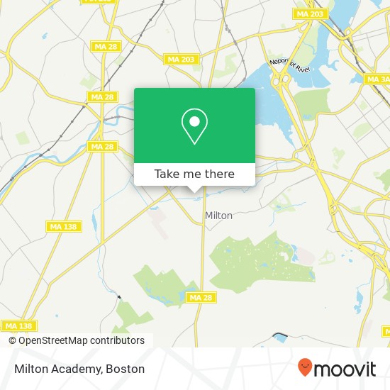 Mapa de Milton Academy
