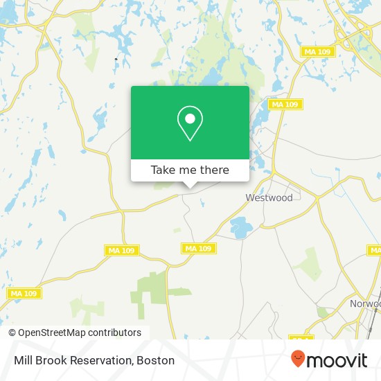 Mill Brook Reservation map