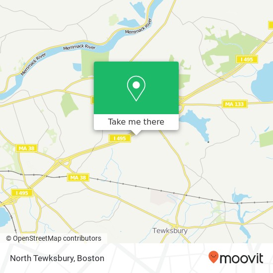 Mapa de North Tewksbury