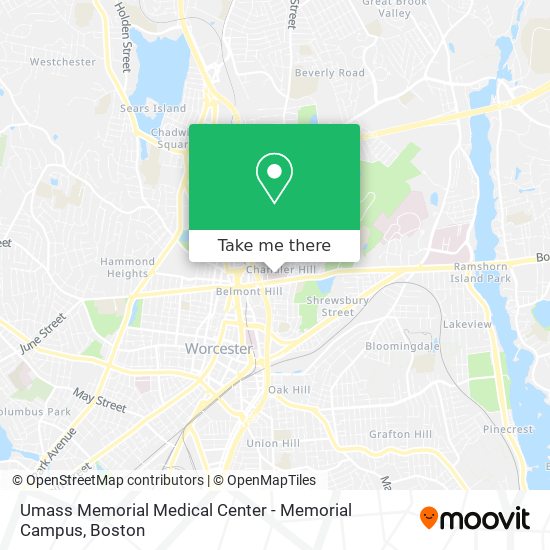 Umass Memorial Medical Center - Memorial Campus map