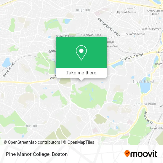 Mapa de Pine Manor College