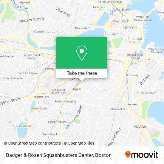 Mapa de Badger & Rosen Squashbusters Center