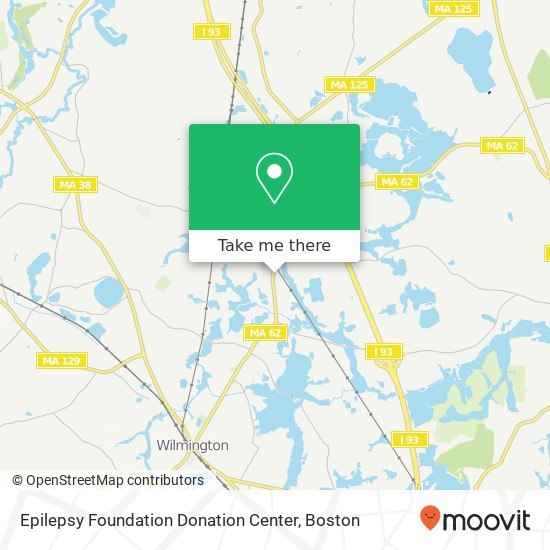 Mapa de Epilepsy Foundation Donation Center