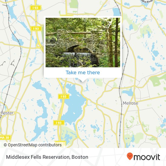 Middlesex Fells Reservation map