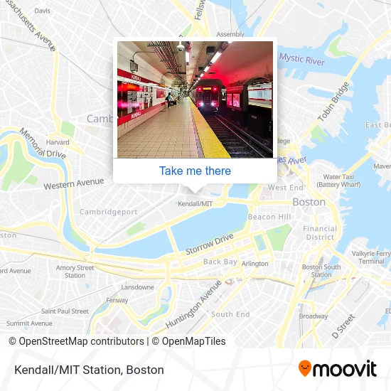Kendall/MIT Station map