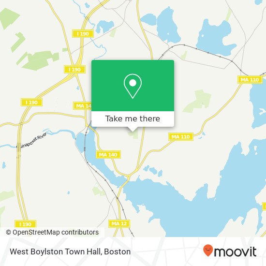West Boylston Town Hall map