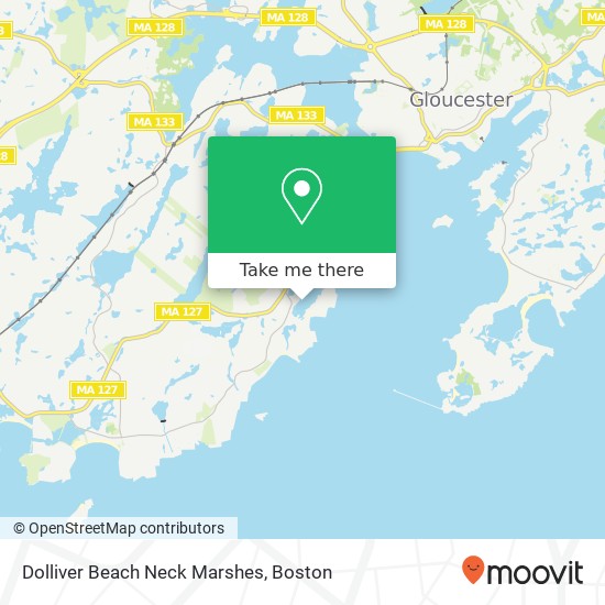 Dolliver Beach Neck Marshes map