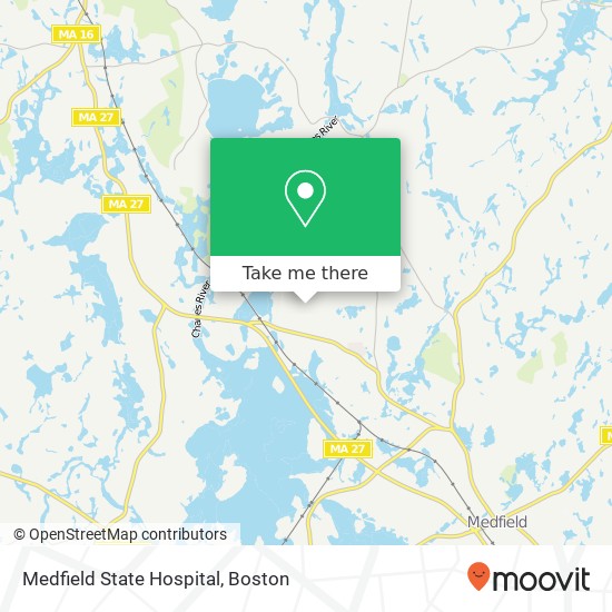 Medfield State Hospital map