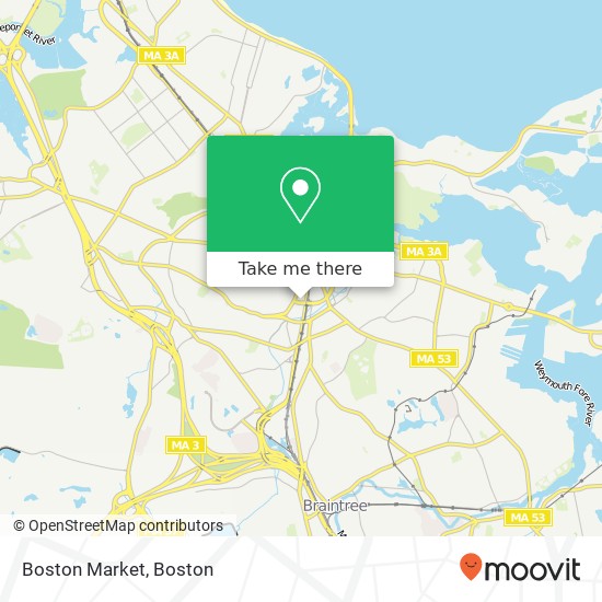 Mapa de Boston Market