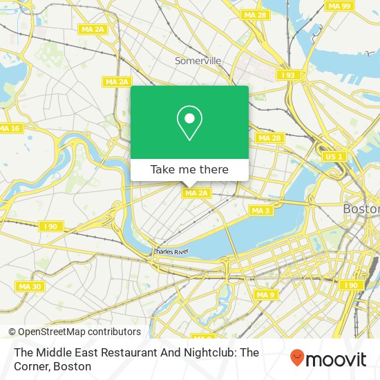 The Middle East Restaurant And Nightclub: The Corner map