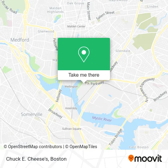 Chuck E. Cheese's map
