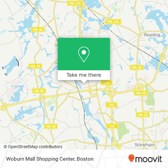 Mapa de Woburn Mall Shopping Center