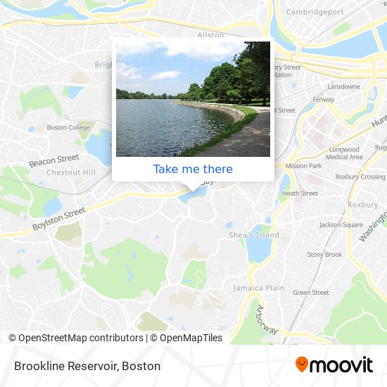 Brookline Reservoir map