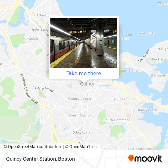 Mapa de Quincy Center Station