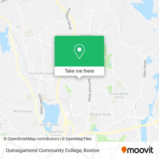Mapa de Quinsigamond Community College