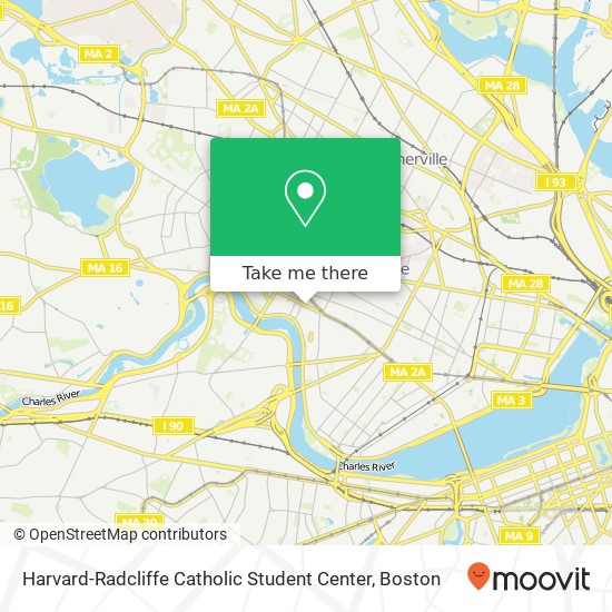 Mapa de Harvard-Radcliffe Catholic Student Center