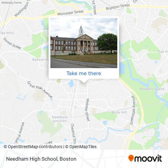 Mapa de Needham High School