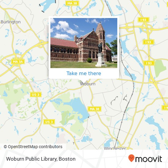 Woburn Public Library map