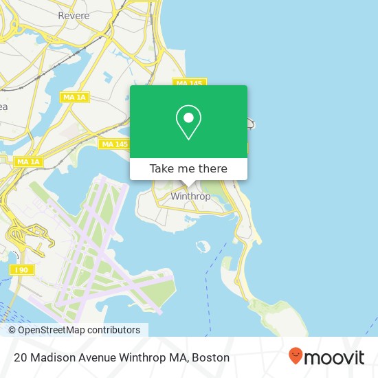 Mapa de 20 Madison Avenue Winthrop MA