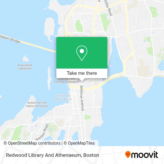 Redwood Library And Athenaeum map