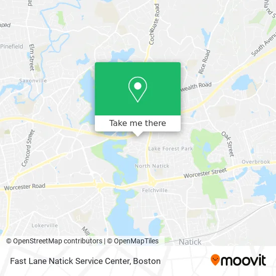 Fast Lane Natick Service Center map