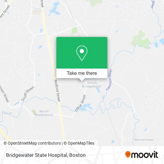 Bridgewater State Hospital map