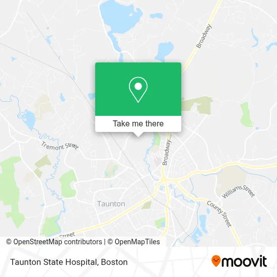 Taunton State Hospital map