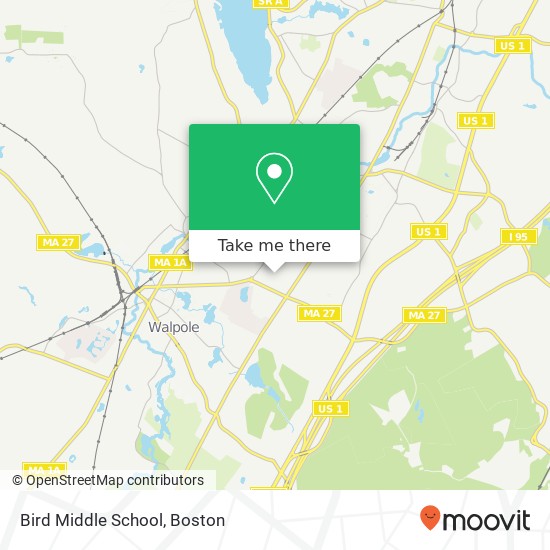 Mapa de Bird Middle School