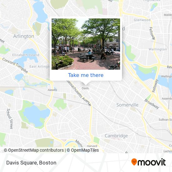Mapa de Davis Square