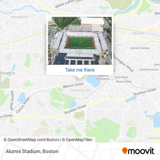 Alumni Stadium map