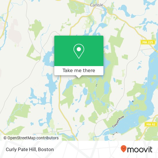 Mapa de Curly Pate Hill