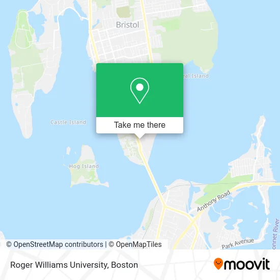 Roger Williams University map