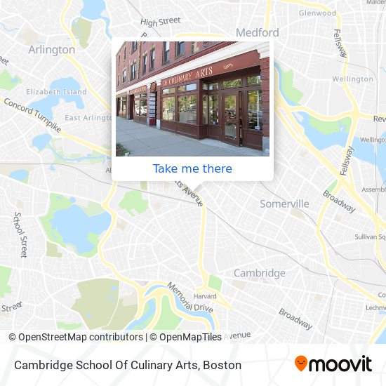 Mapa de Cambridge School Of Culinary Arts