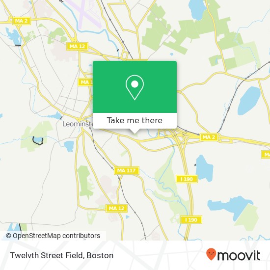 Mapa de Twelvth Street Field