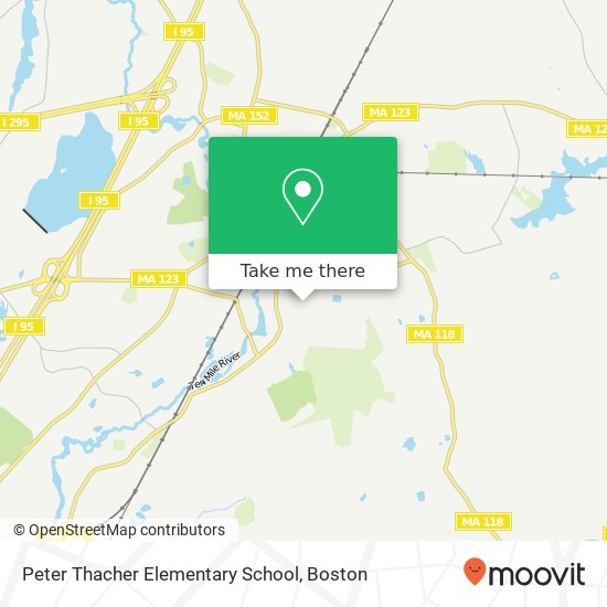 Peter Thacher Elementary School map