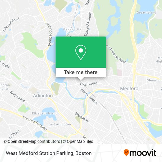 West Medford Station Parking map