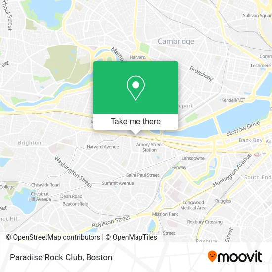 Mapa de Paradise Rock Club
