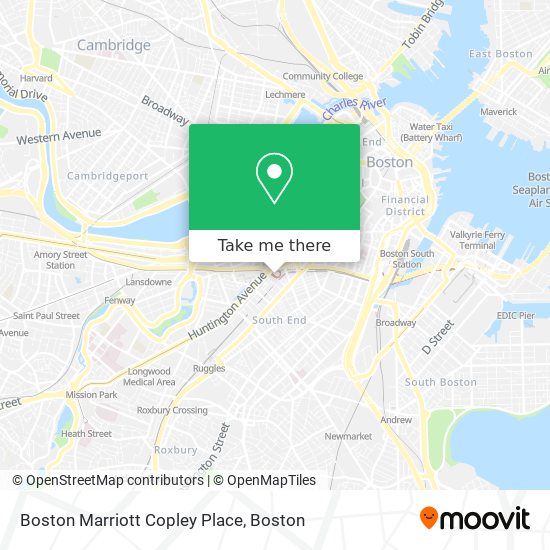 How to get to Boston Marriott Copley Place by Bus, Subway or Train?