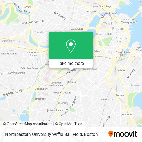 Mapa de Northeastern University Wiffle Ball Field