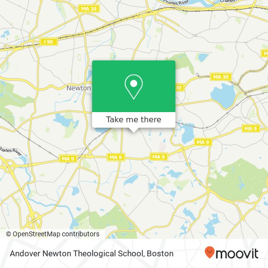 Mapa de Andover Newton Theological School