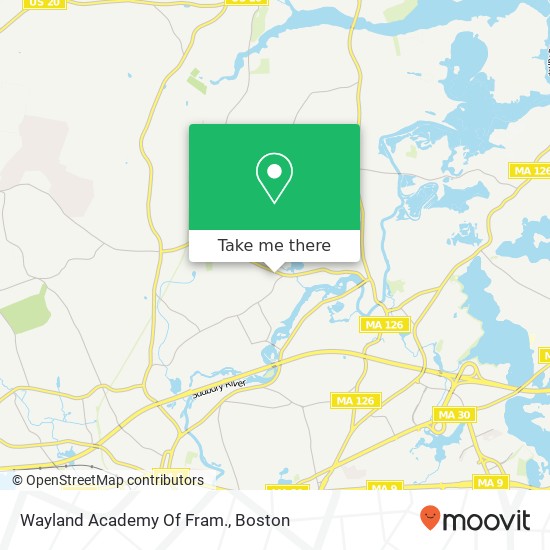 Mapa de Wayland Academy Of Fram.