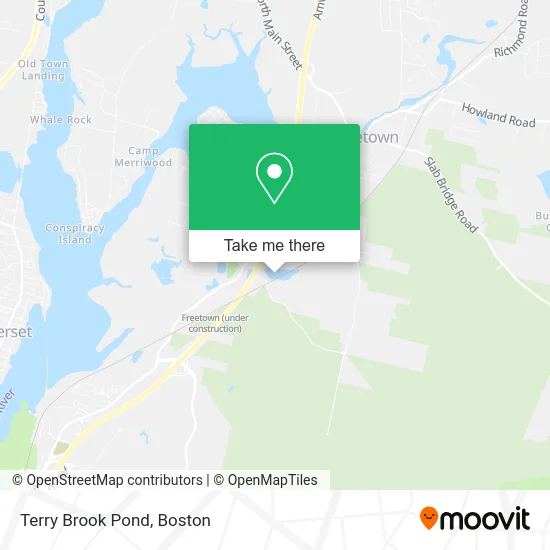 Terry Brook Pond map