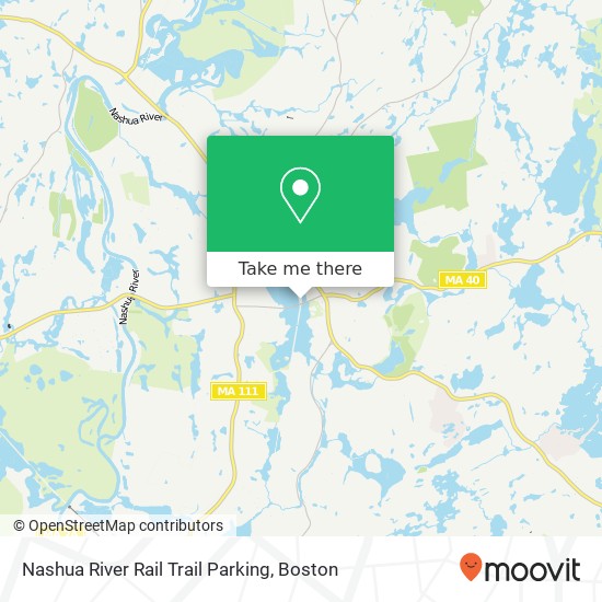 Mapa de Nashua River Rail Trail Parking