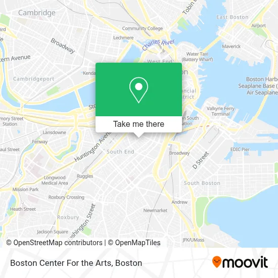 Boston Center For the Arts map